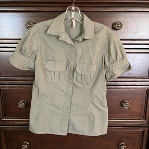 Xhilaration Olive Green Utility Shirt